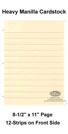 12-Strip Manilla Stamp Stocksheets