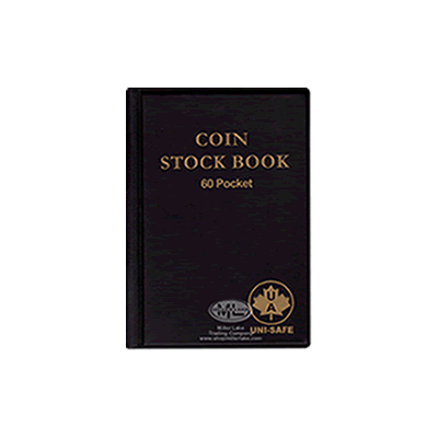 60-Pocket Coin Stock Book - Black