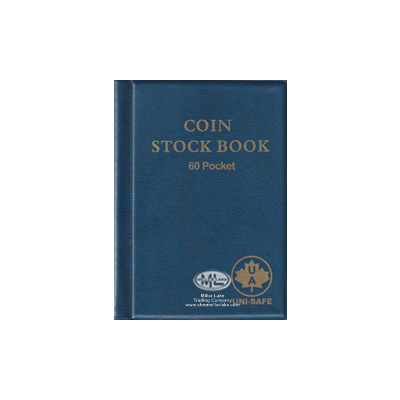 60-Pocket Coin Stock Book - Blue