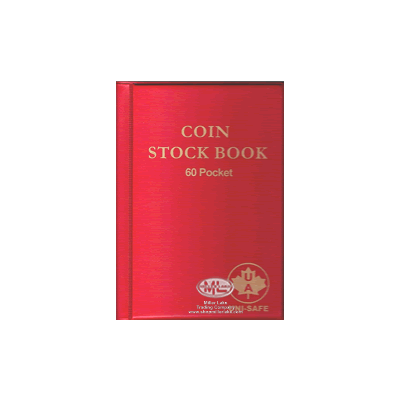 60-Pocket Coin Stock Book - Bright Red