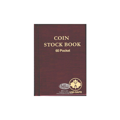 60-Pocket Coin Stock Book - Brown