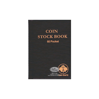 60-Pocket Coin Stock Book - Dark Brown
