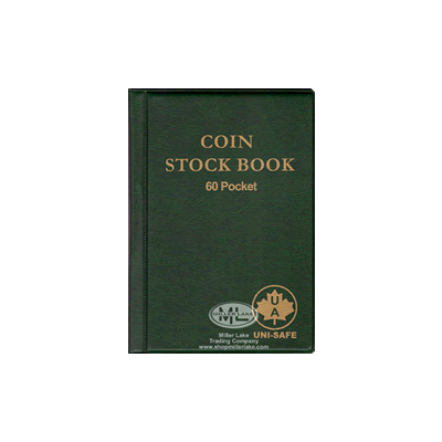 60-Pocket Coin Stock Book - Green