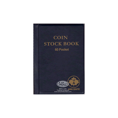 60-Pocket Coin Stock Book - Navy Blue