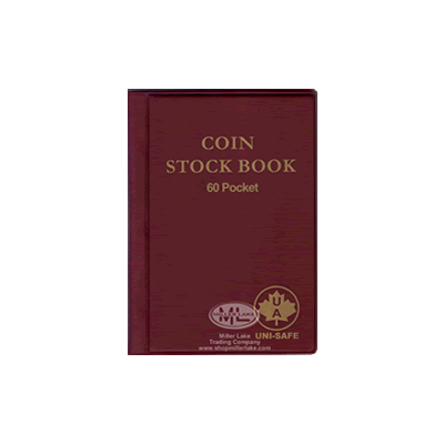 60-Pocket Coin Stock Book - Red