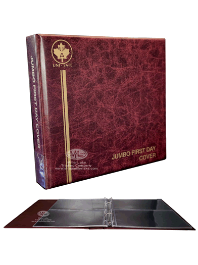 First Day Cover Album Jumbo - Burgundy