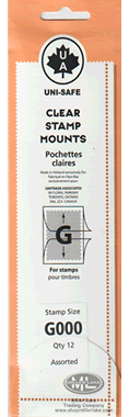 Unisafe G Stamp Mounts - Black or Clear