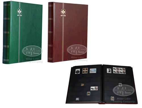 Padded Stamp Stockbook - 64 Sides - Black Pages Pages