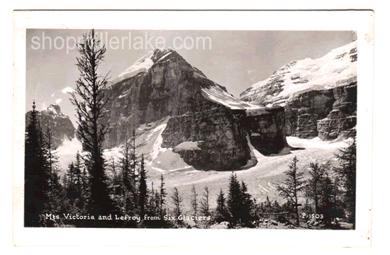 RPPC - Mts Victoria and Lefroy from Six Glaciers, Alberta, Canada - Banff, Alberta (AB)