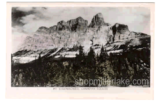 RPPC - Mt. Eisenhower, Canadian Rockies, Alberta, Canada - Banff, Alberta (AB)