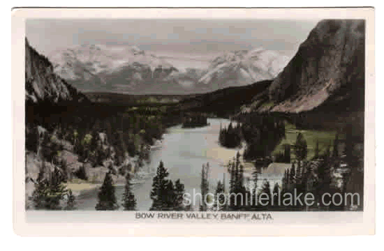 RPPC - Bow River Valley, Banff, Alberta, Canada - Banff, Alberta (AB)