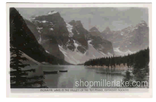 RPPC - Moraine Lake in the Valley of the Ten Peaks, Canadian Rockies, Alberta, Canada - Banff, Alberta (AB)