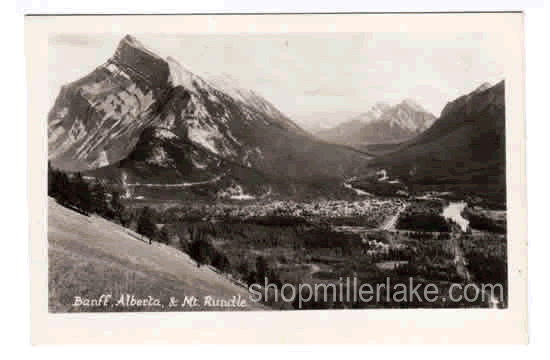 RPPC - Mt. Rundle and Banff, Alberta, Canada - Banff, Alberta (AB)