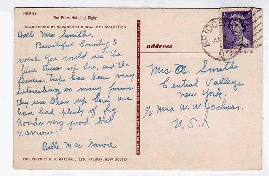 1954 The Pines Hotel at Digby, Nova Scotia, Canada - Digby, Nova Scotia (NS)