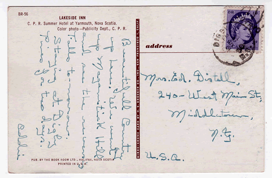 1958 Lakeside Inn, C.P.R. Summer Hotel, Yarmouth, Nova Scotia, Canada - Yarmouth, Nova Scotia (NS)