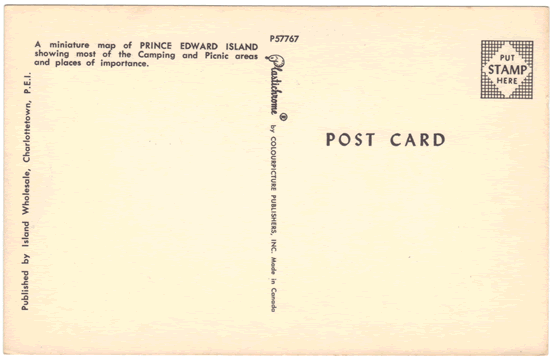 Miniature Map, PEI, Canada - Various, Prince Edward Island (PE)